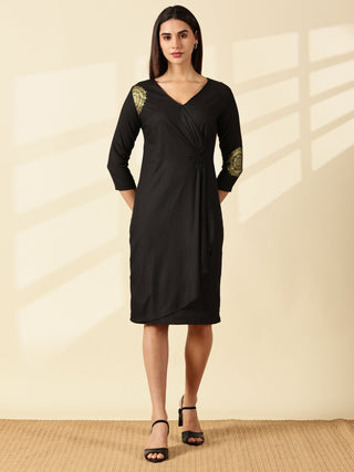 Mandala Workwear Dress - Black