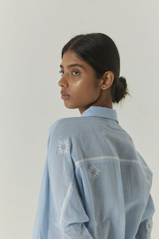 Handwoven Jamdani Shirt - Skye