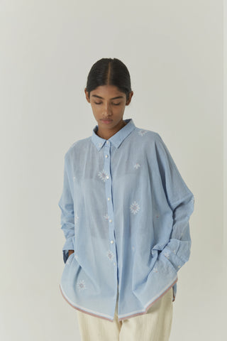 Handwoven Jamdani Shirt - Skye