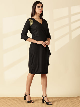 Mandala Workwear Dress - Black