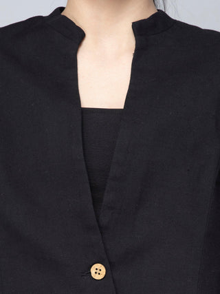 Crop Blazer - Black