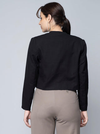 Crop Blazer - Black