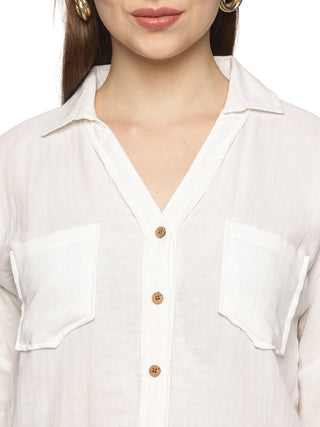 White Double Layered Cotton Top