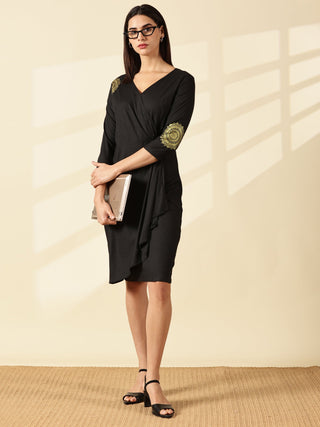 Mandala Workwear Dress - Black