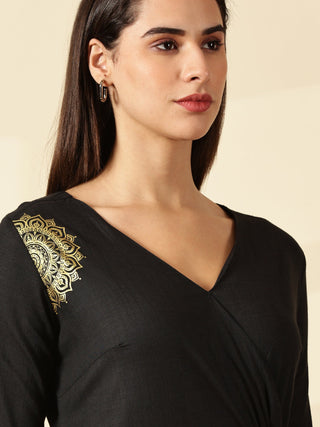 Mandala Workwear Dress - Black