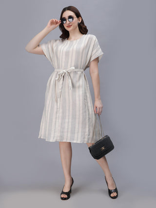 Cotton Kaftan Dress - White