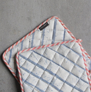 Blue Basik Pop Pot Holder - Set of 2