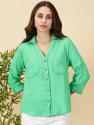 Green Cotton Top
