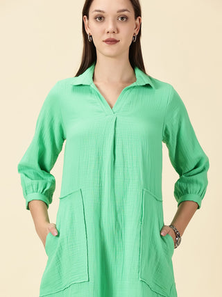 Green Shirt Dress