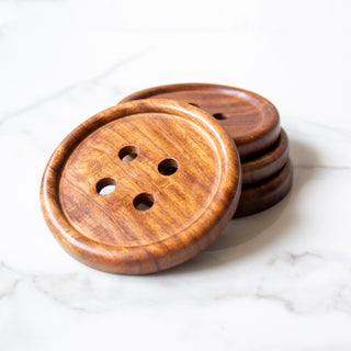 Button Coasters (Set of 4)