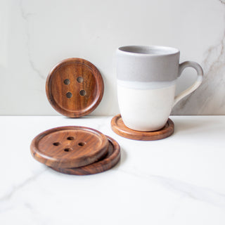 Button Coasters (Set of 4)