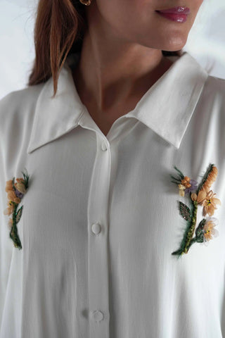 Ilana White Floral Kaftan