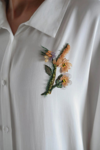 Ilana White Floral Kaftan