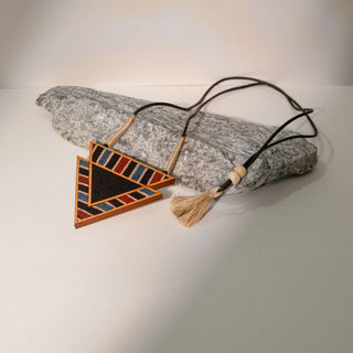 Black Ajrakh Triangle Set