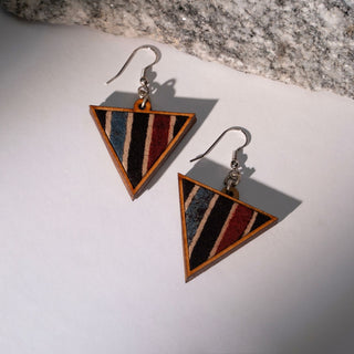 Black Ajrakh Triangle Set