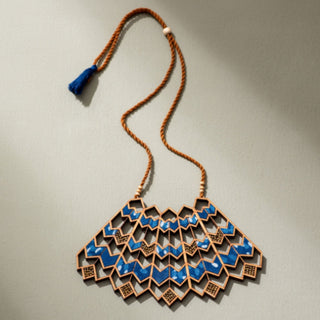 Blue Kalamkari Wave Set