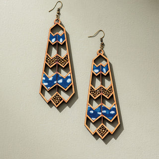 Blue Kalamkari Wave Set