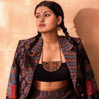 Black Ajrakh Maze Set