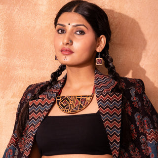 Black Ajrakh Maze Set