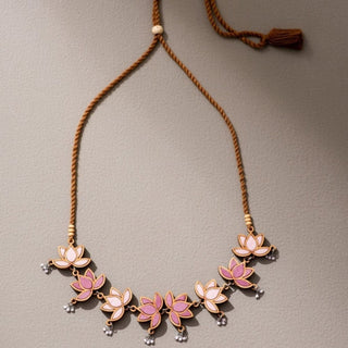 Pink Lotus Festive Choker Set
