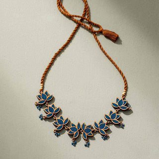Teal Lotus Choker Set