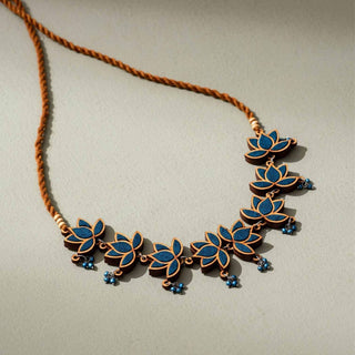 Teal Lotus Choker Set