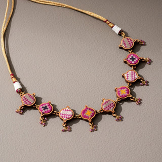 Pink Festive Choker Set