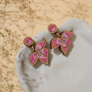 Pink Bloom Leaf Set