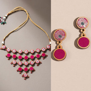 Banarasi Pink Festive Set