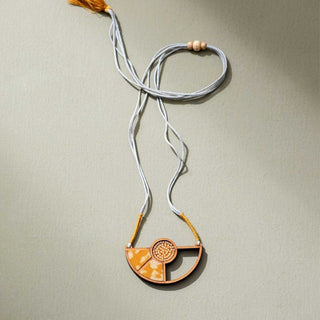 Yellow Geo Pendant Set