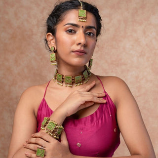 Green Kantha Heirloom Set