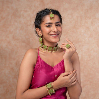 Green Kantha Heirloom Set