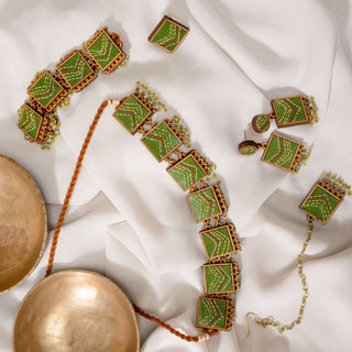 Green Kantha Heirloom Set