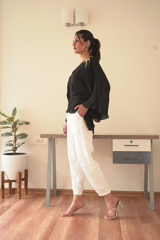 Jackie Straight-cut White Trousers