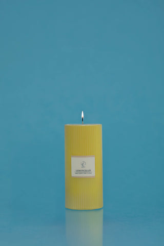 Sculpted Fragrance Pillar Candle