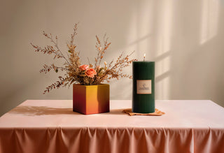Sculpted Fragrance Pillar Candle