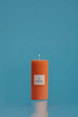 Sculpted Fragrance Pillar Candle