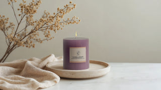 Sculpted Fragrance Pillar Candle