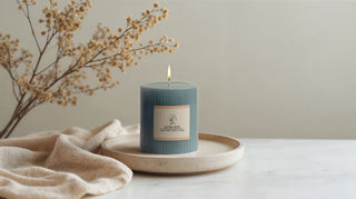 Sculpted Fragrance Pillar Candle