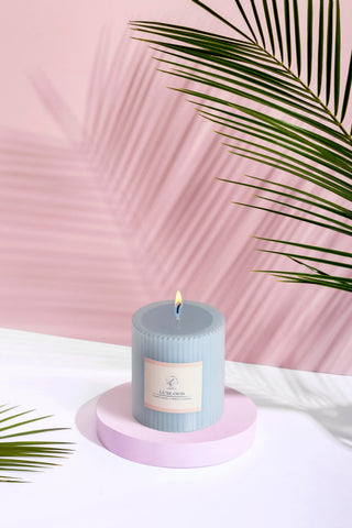 Sculpted Fragrance Pillar Candle