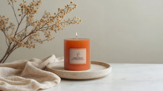 Sculpted Fragrance Pillar Candle