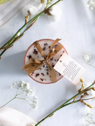 Rose Petal Infusion Bowl Candle · Patchouli & Amber