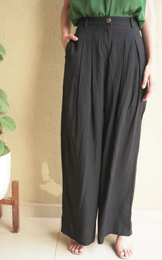 Marilyn Wide-legged Black Trousers