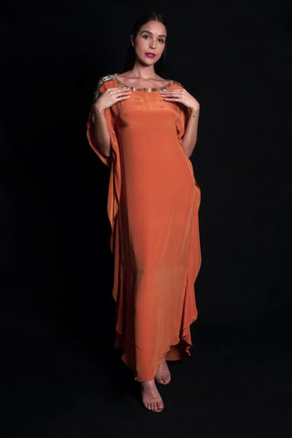 Sundial Geometric Embroidered Kaftan