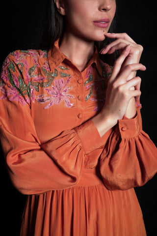 Sundial Long Dress with High-Slit