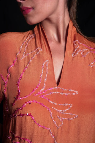 Sundial Embroidered Long Dress