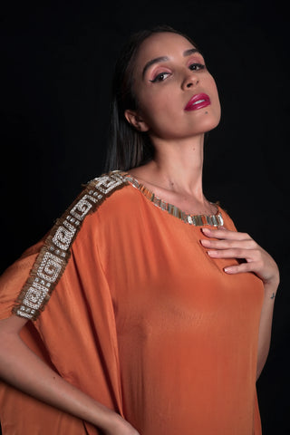 Sundial Geometric Embroidered Kaftan