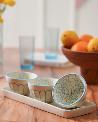 Meera - Serving Bowls (Set of 3) with Tray