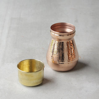 Watr Mini Carafe with Brass Glass