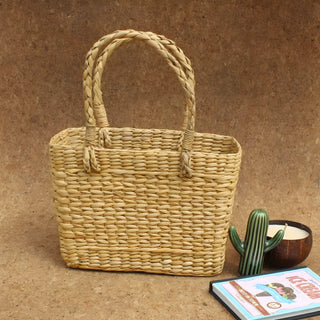 Beige Water Reed (Kauna Grass) Basket